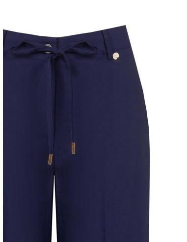 Calças Palazzo Em Viscose Com Cordão E Bolsos Rinascimento