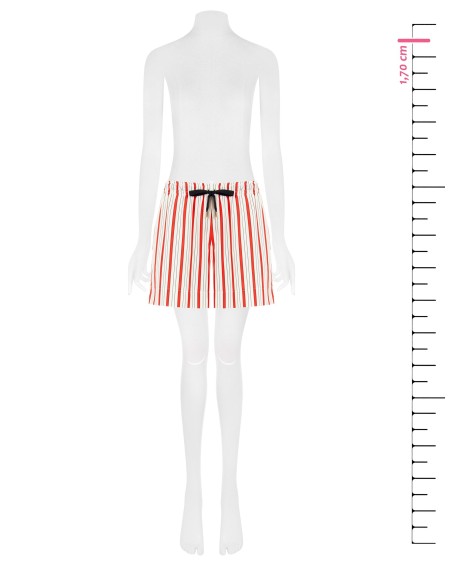 Calções Curtos Às Riscas Com Elástico E Cordões Na Cintura Rinascimento