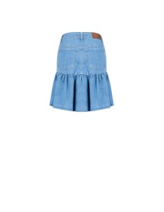 Minissaia com folho em ganga elástica Rinascimento 2