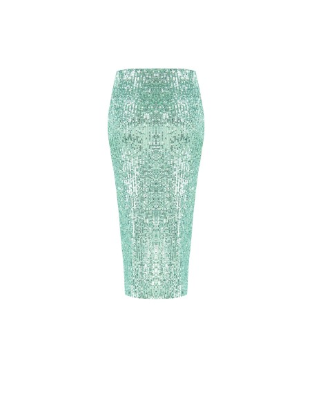 Saia lápis coberta de lantejoulas Rinascimento