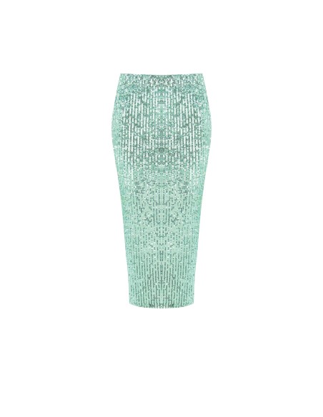 Saia tubinho coberta de lantejoulas Rinascimento