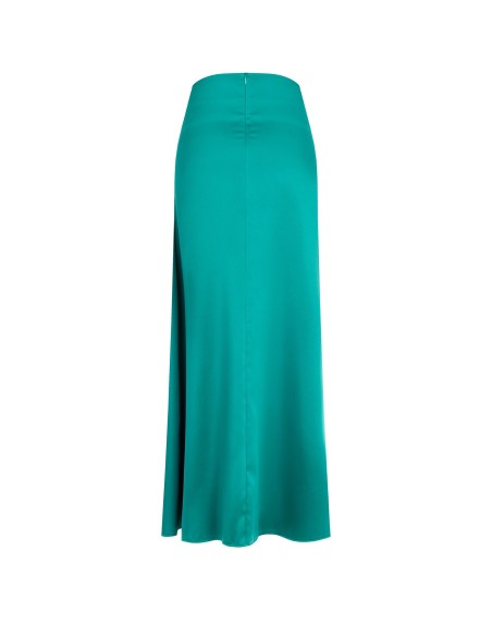 Saia Longa Rodada em Cetim com Drapeado Rinascimento