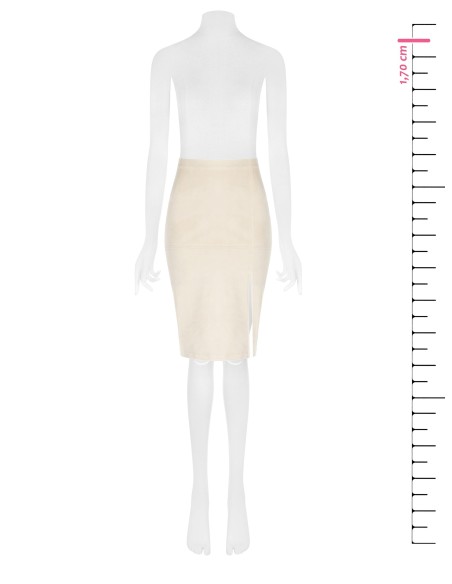 Saia lápis em imitação de camurça com fenda lateral Rinascimento