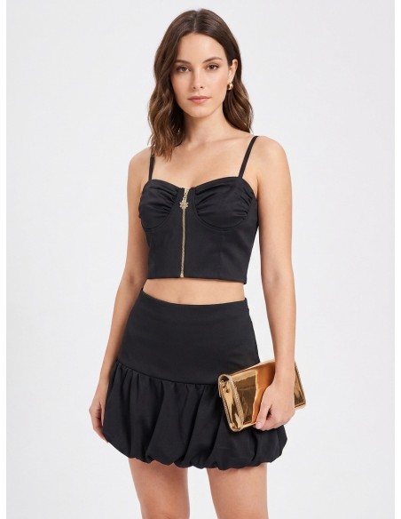 Minissaia balão em cetim Rinascimento