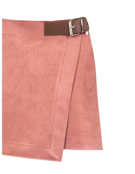 Minissaia Transpassada em Imitação de Camurça Rinascimento