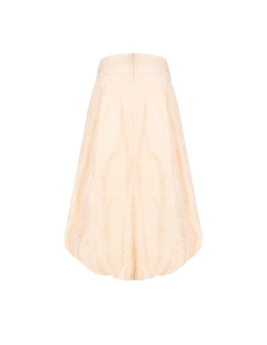 Saia longa estilo balão em cetim jacquard Rinascimento