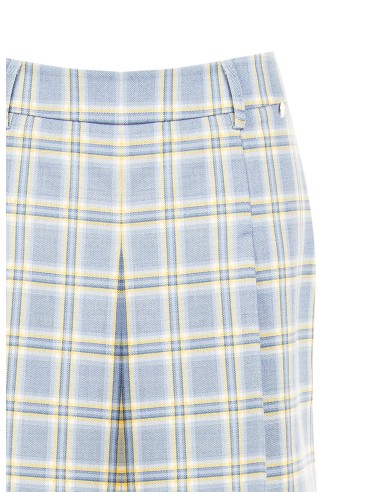 Minissaia Plissada Em Poliviscose Xadrez Rinascimento