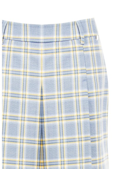 Minissaia Plissada Em Poliviscose Xadrez Rinascimento