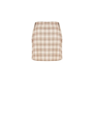 Minissaia plissada em poliviscose xadrez Rinascimento