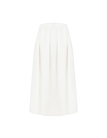 Saia Midi Plissada em Ganga Rinascimento