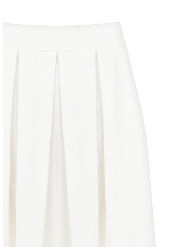 Saia Midi Plissada em Denim Rinascimento