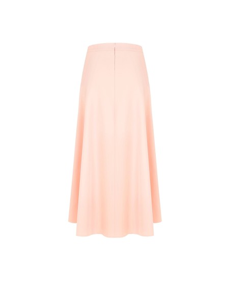 Saia longa evasê em tecido fluido Rinascimento