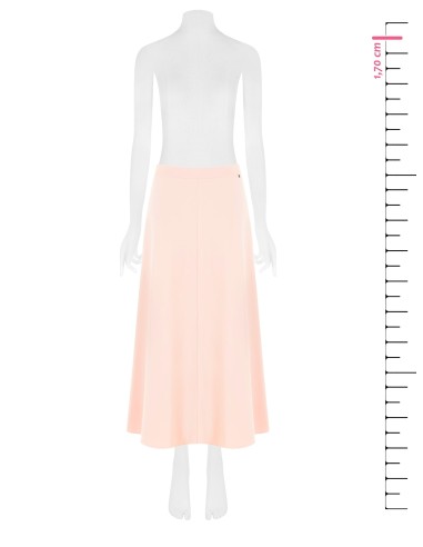 Saia longa evasê em tecido fluido Rinascimento