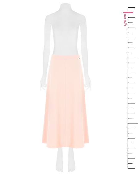 Saia longa evasê em tecido fluido Rinascimento