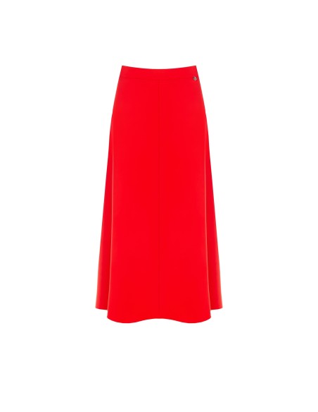 Saia Longa Evasê em Tecido Fluido Rinascimento