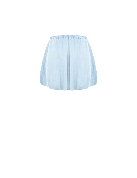 Minissaia Balão Em Ganga Com Bolsos Rinascimento