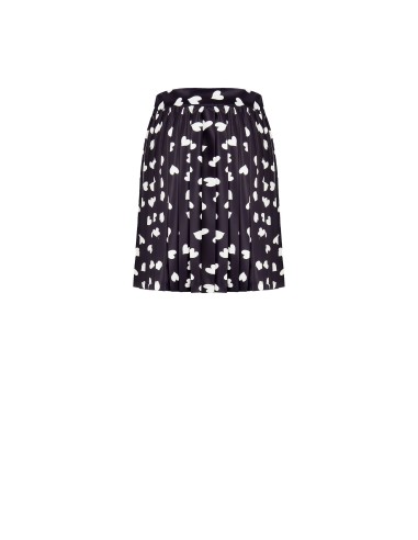 Minissaia Plissada em Cetim com Corações Rinascimento