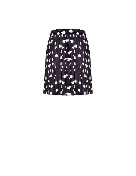 Minissaia Plissada em Cetim com Corações Rinascimento