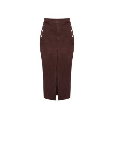 Longuete em imitação de camurça com fenda frontal Rinascimento