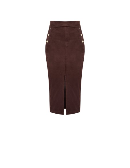 Longuete em imitação de camurça com fenda frontal Rinascimento