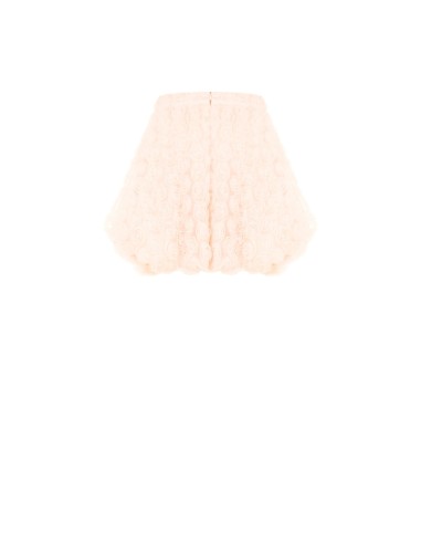 Minissaia Balão com Delicadas Rosas em Tule Efeito Tridimensional Rinascimento