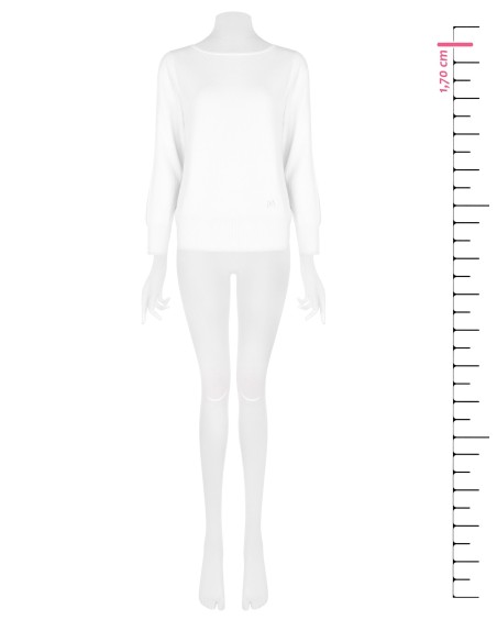 Camisola de malha com decote canoa com logótipo bordado Rinascimento