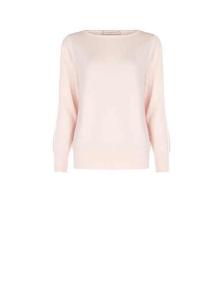 Camisola de malha com decote em barco e logótipo bordado Rinascimento