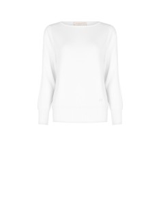 Camisola de malha com decote em barco e logótipo bordado Rinascimento