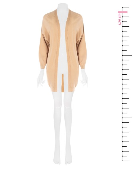 Cardigan longo sem botões em malha Rinascimento