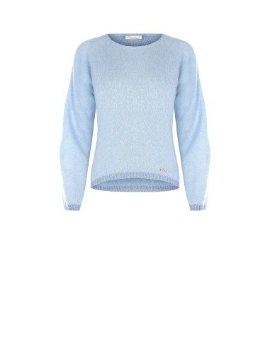 Camisola Gola Redonda com Barras em Lurex e Placa com Logótipo Rinascimento