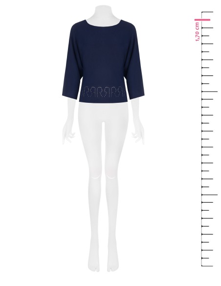 Camisola Fluida Com Logótipo Vazado E Mangas 3/4 Rinascimento