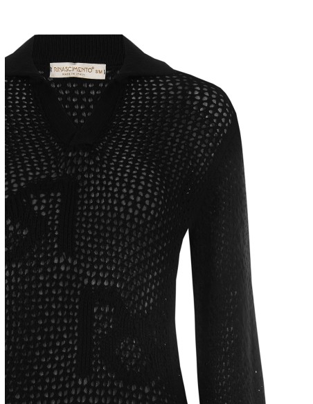 Polo em malha perfurada de algodão Rinascimento