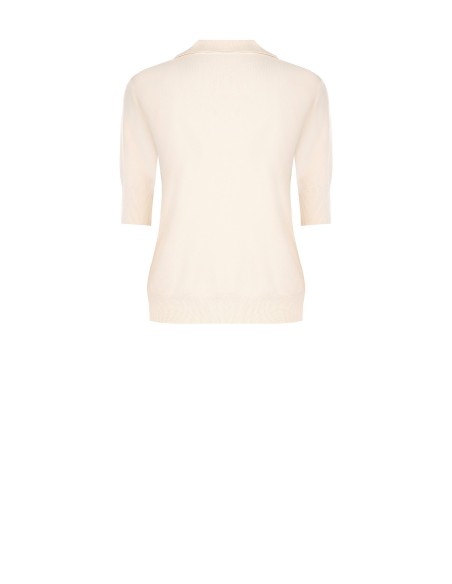 Polo em mistura de viscose com logótipo RR bordado Rinascimento