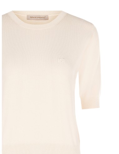 Malha em mistura de viscose com logo RR bordado Rinascimento