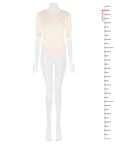 Malha em mistura de viscose com logótipo Rr bordado Rinascimento