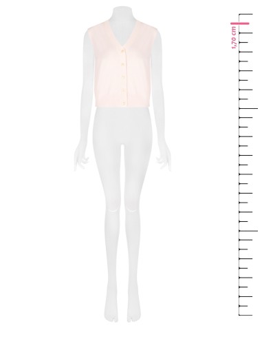 Colete em malha mistura de viscose Rinascimento