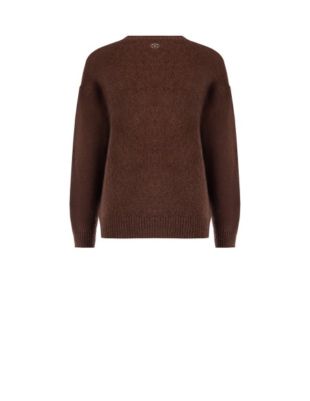 Camisola Larga com Flores em Relevo Rinascimento