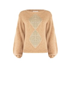 Camisola com maxi losangos em lurex Rinascimento