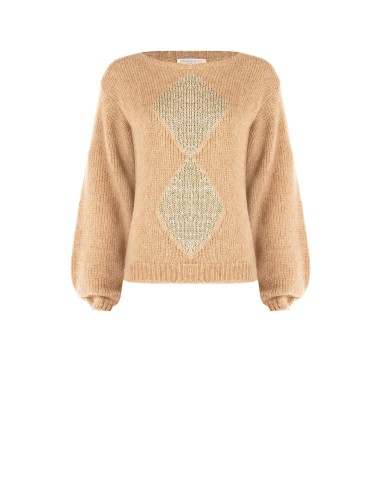 Camisola com maxi losangos em lurex Rinascimento