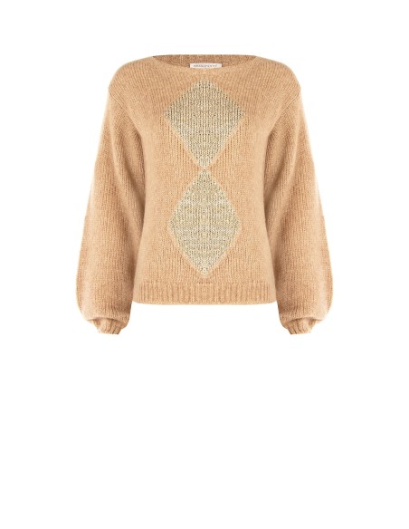 Camisola com maxi losangos em lurex Rinascimento