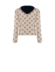 Sweat com capuz e padrão com logótipo RR Rinascimento 2