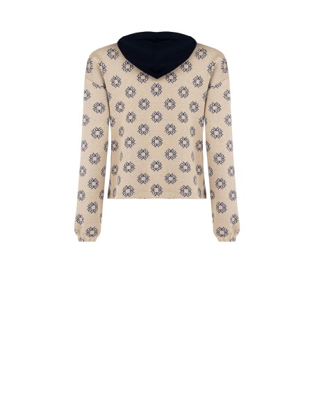 Sweat com Capuz e Padrão de Logótipo RR Rinascimento