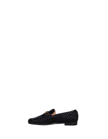 Mocassins em tecido trançado com padrão de losangos e acabamento com logótipo RR em metal Rinascimento