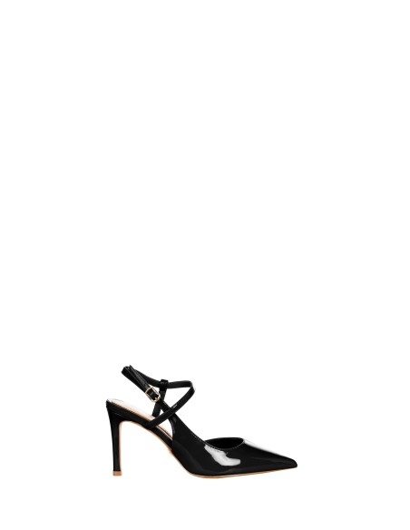 Décolleté slingback com salto médio em verniz Rinascimento