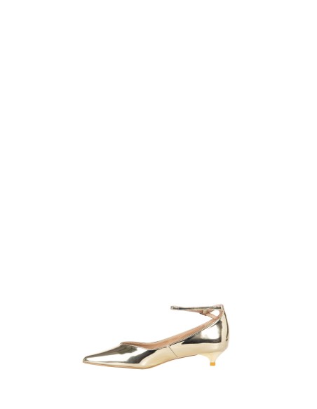 Bailarinas Com Biqueira Metalizada E Salto Baixo Rinascimento