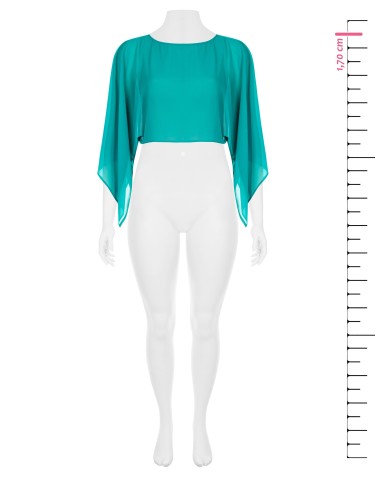 Estola para Ombros Curvy em Georgette Rinascimento Curvy