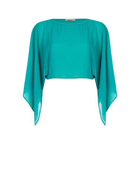 Estola Cobertura de Ombros Curvy em Georgette Rinascimento Curvy