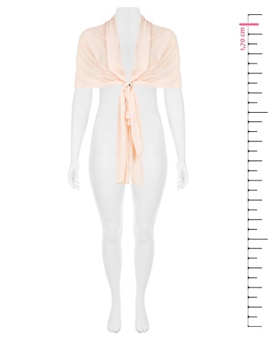 Cobertura de Ombros Estola em Georgette Rinascimento Curvy