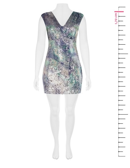 Vestido Curvy Tubinho Decotado Nas Costas Coberto De Lantejoulas Estampadas Rinascimento Curvy