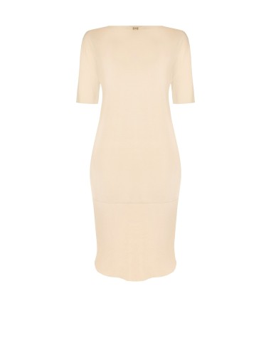 Vestido T-shirt Curvy em formato ovo com costuras à vista e decote com corte a vivo Rinascimento Curvy